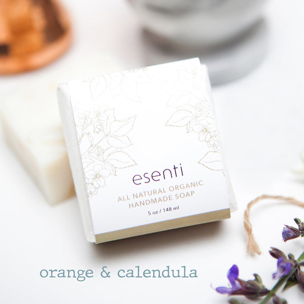 esenti: orange calendula handmade soap